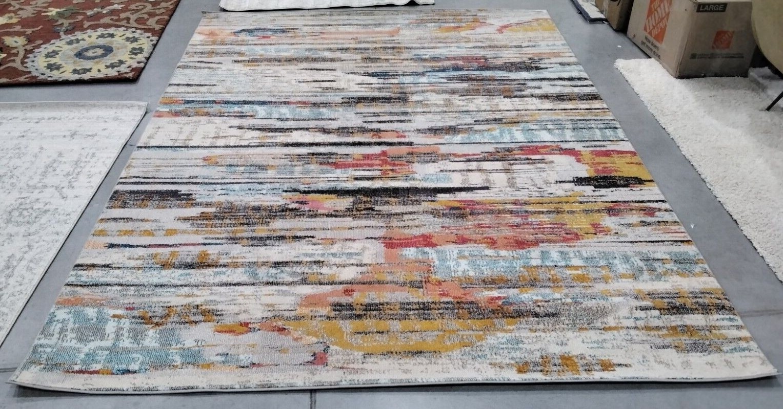 IVORY / MULTI 8′ X 10′ Back Stain Rug, Reduced Price 1172710013 MAD419C-8