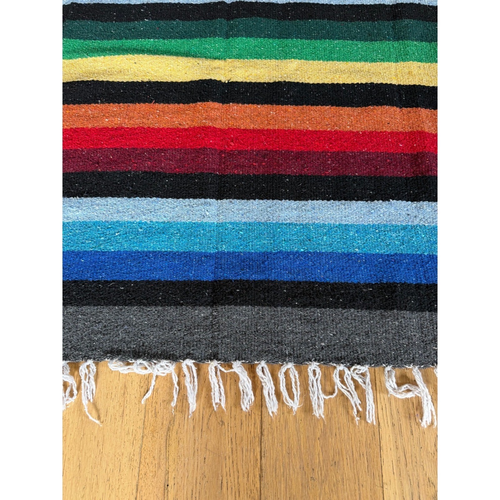 Franks Textiles Mexican Serape Blanket Size: XXL Multicolor Southwestern Boho
