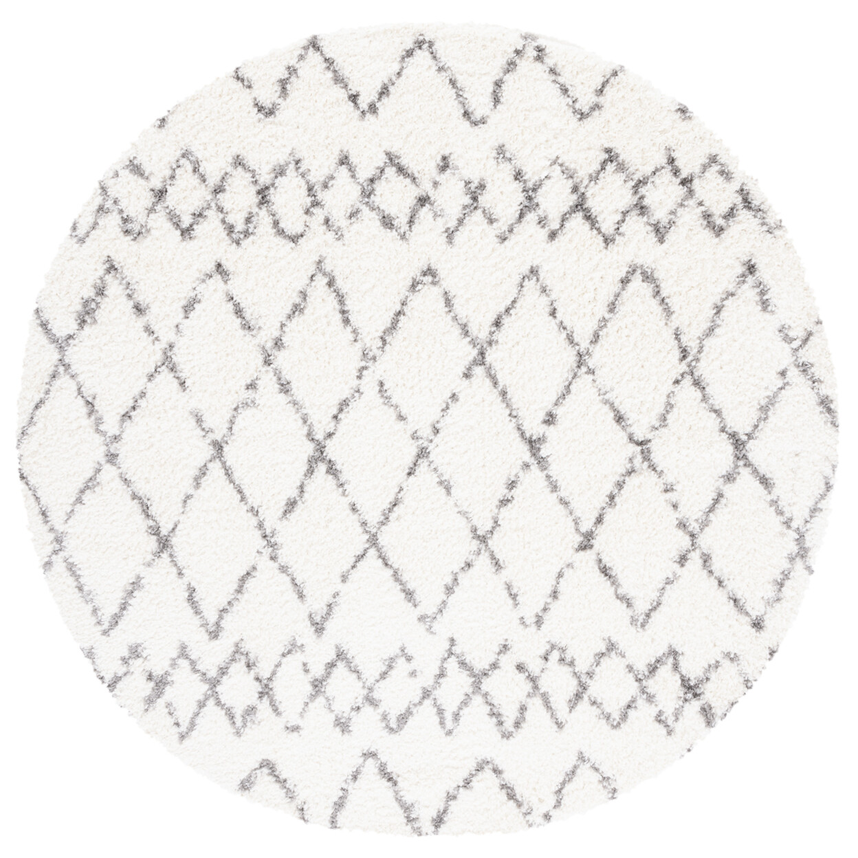 SAFAVIEH Berber Shag BER165C Cream / Light Grey Rug