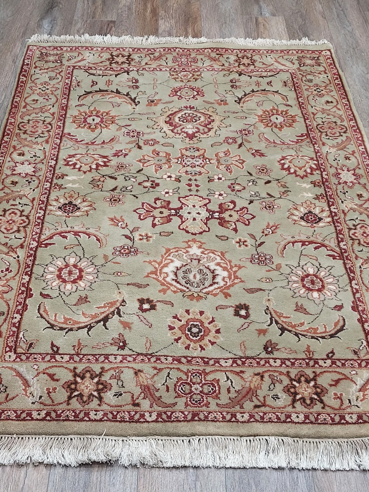 Turkish Silk And Wool HandMade Bohemian Royal Classic Design,Turkish Rug 4x6Ft