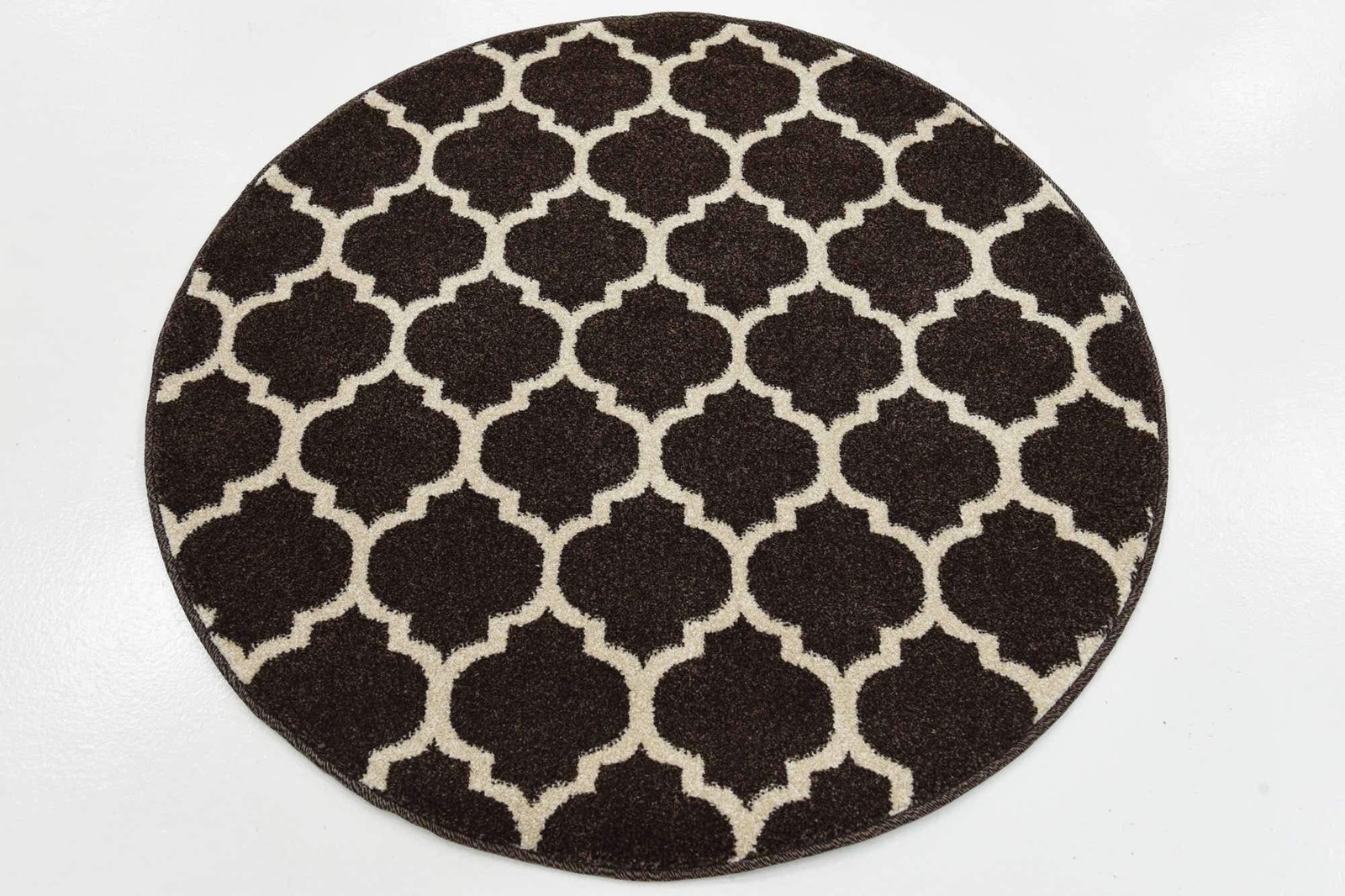 Unique Loom Trellis Collection Area Rug – Philadelphia 3 3 Round Chocolate