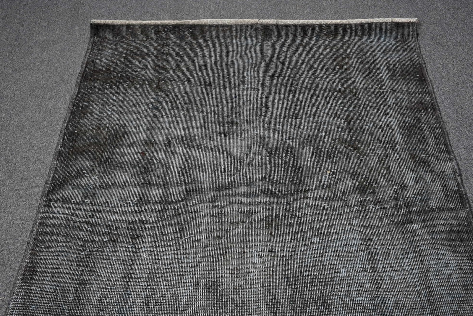 3,7×6,5 ft Rug, Area Vintage Rug, Gray Ikat Rug
