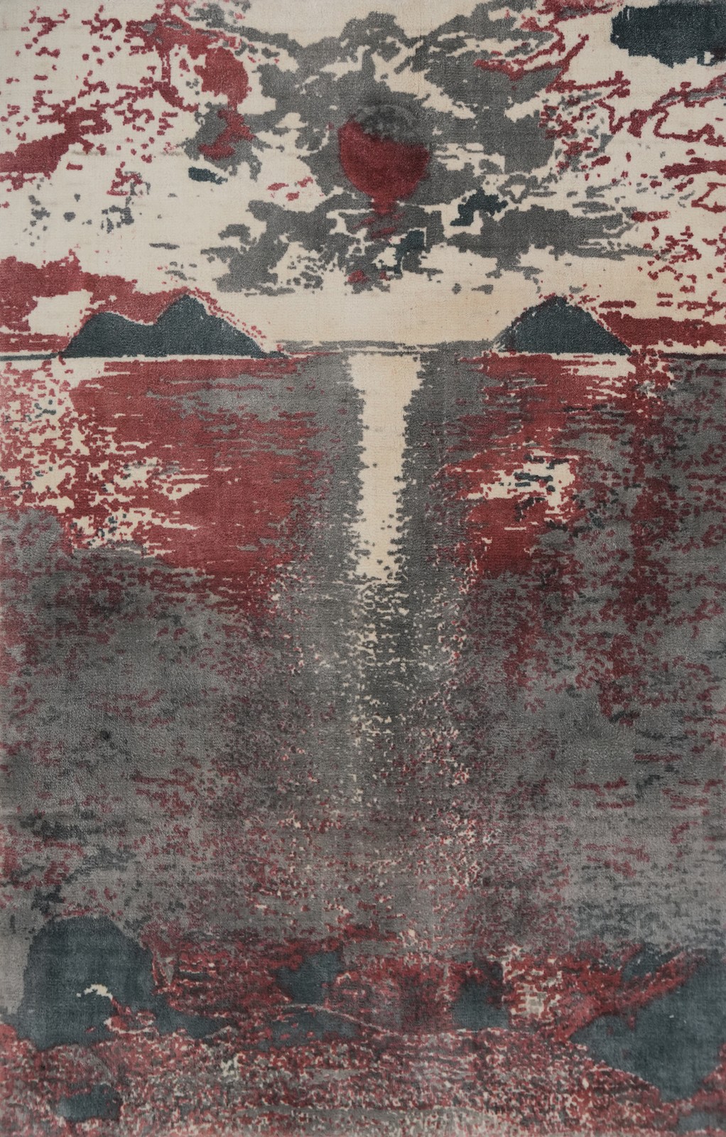 Contemporary Nature Print Modern Abstract Oriental Rug Hand-made Carpet 4×6
