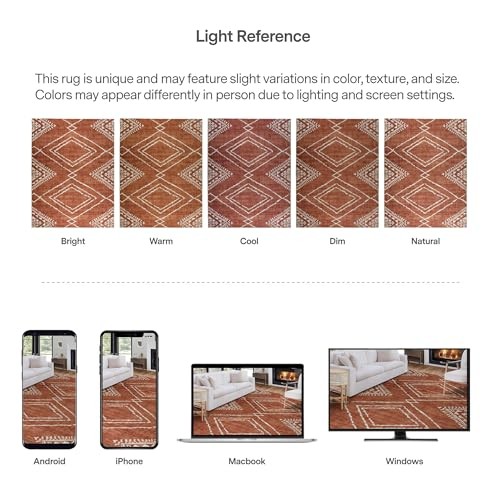 Machine Washable Area Rug Runner – Living Room Bedroom Bathroom Kitchen