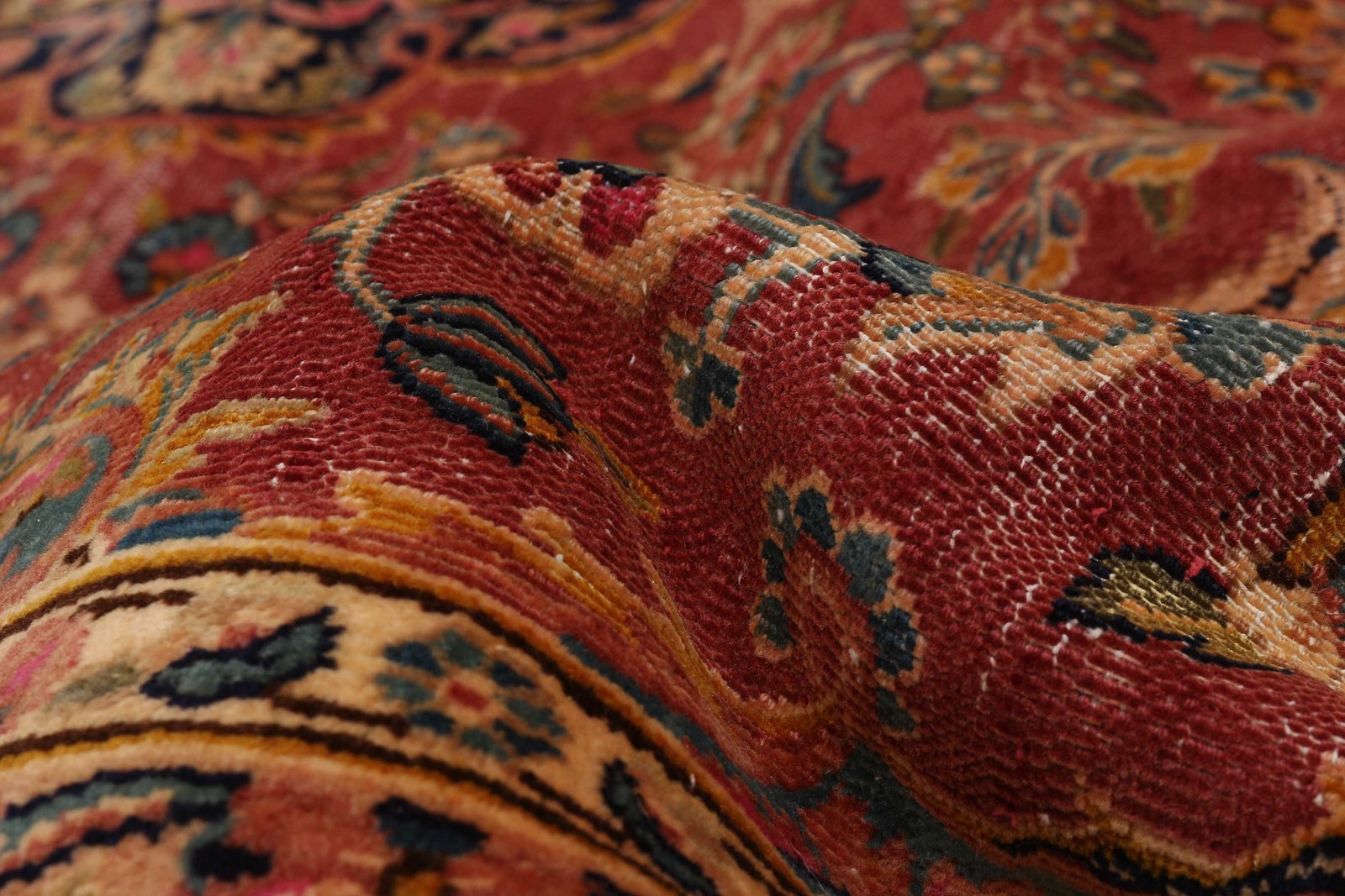 Vintage Hand-Knotted Carpet 9’8″ x 12’4″ Traditional Oriental Wool Area Rug