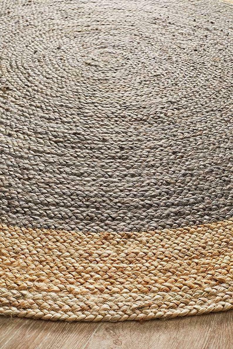 Rug Natural Jute Reversible Braided Round Jute Area Rag Rug Hardwood Floors
