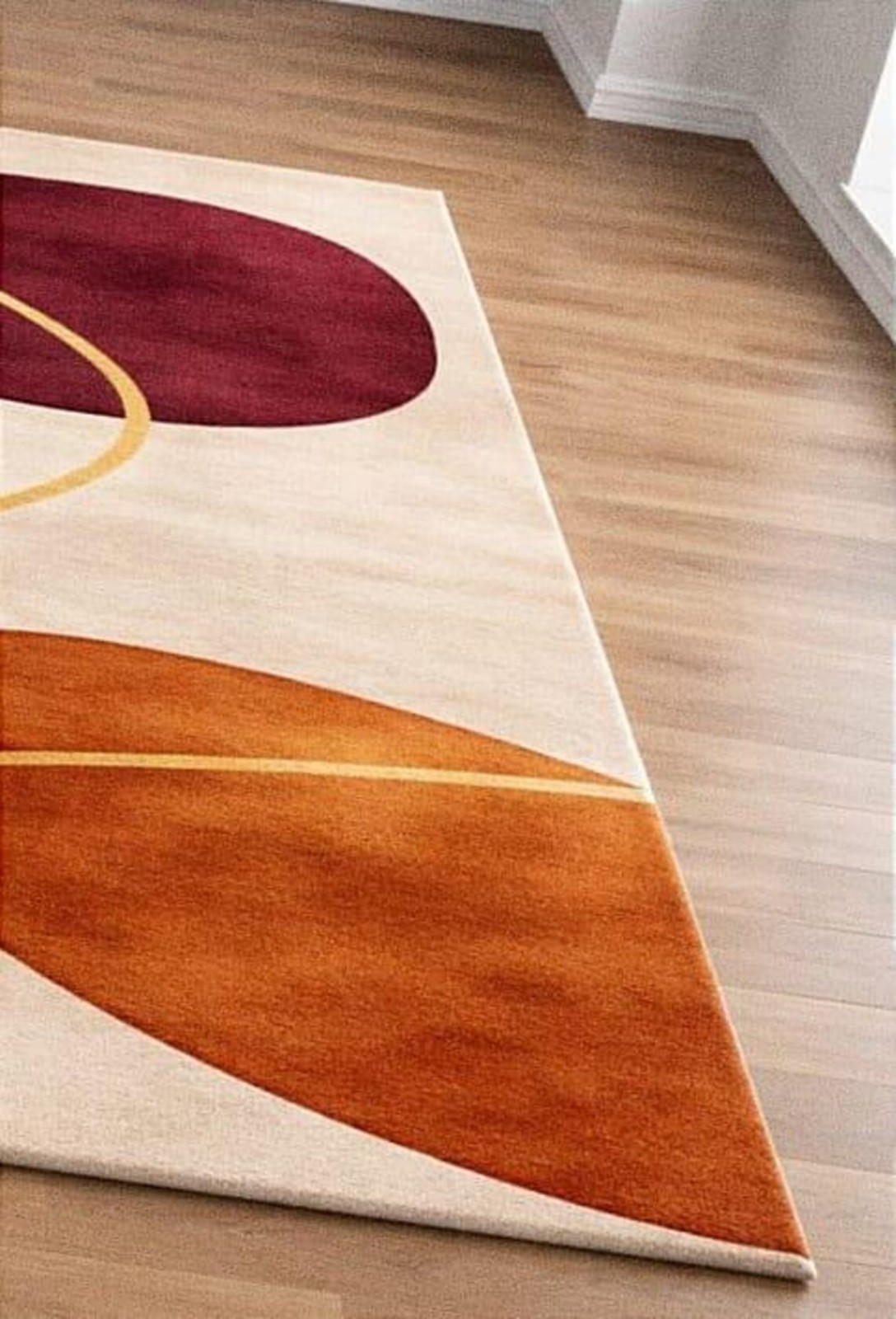 Hand Tufted Wool Area Rug, Abstract Geometric Handmade Design Area Carpet