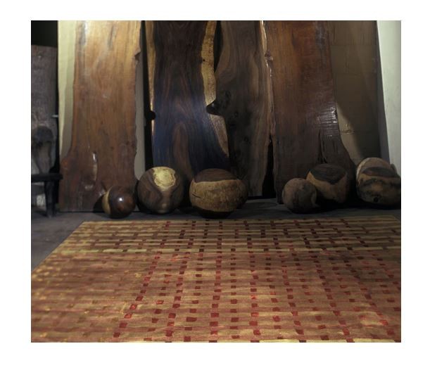 Tufenkian “Rag Weave Roseberry” Hand-Knotted Wool & Silk Rug