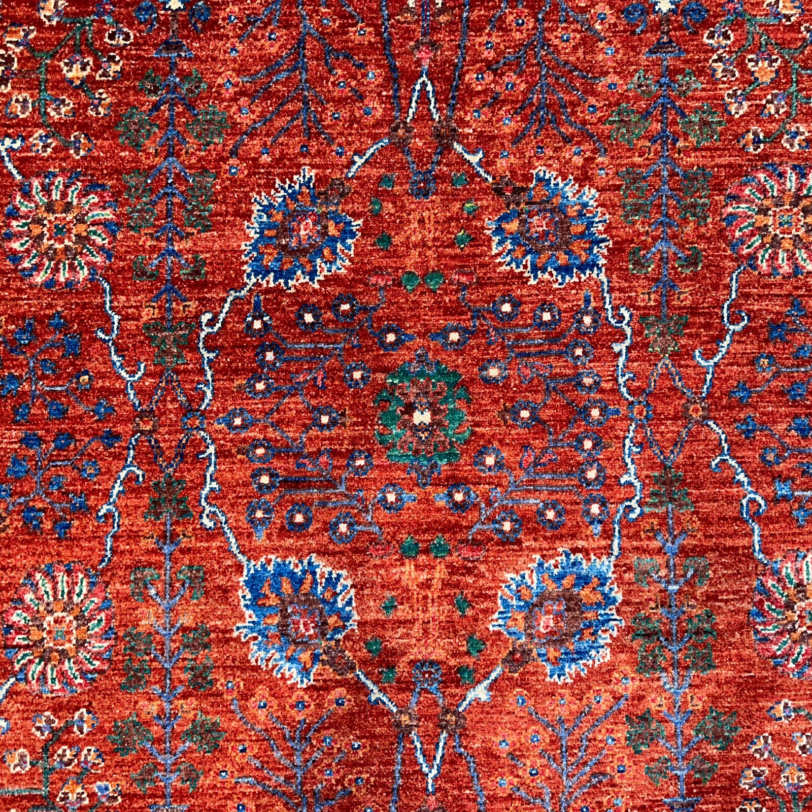 Handmade (5’8″ x 7’10”) Red Sultani Afghan Tribal Wool Area Rug for Living Room
