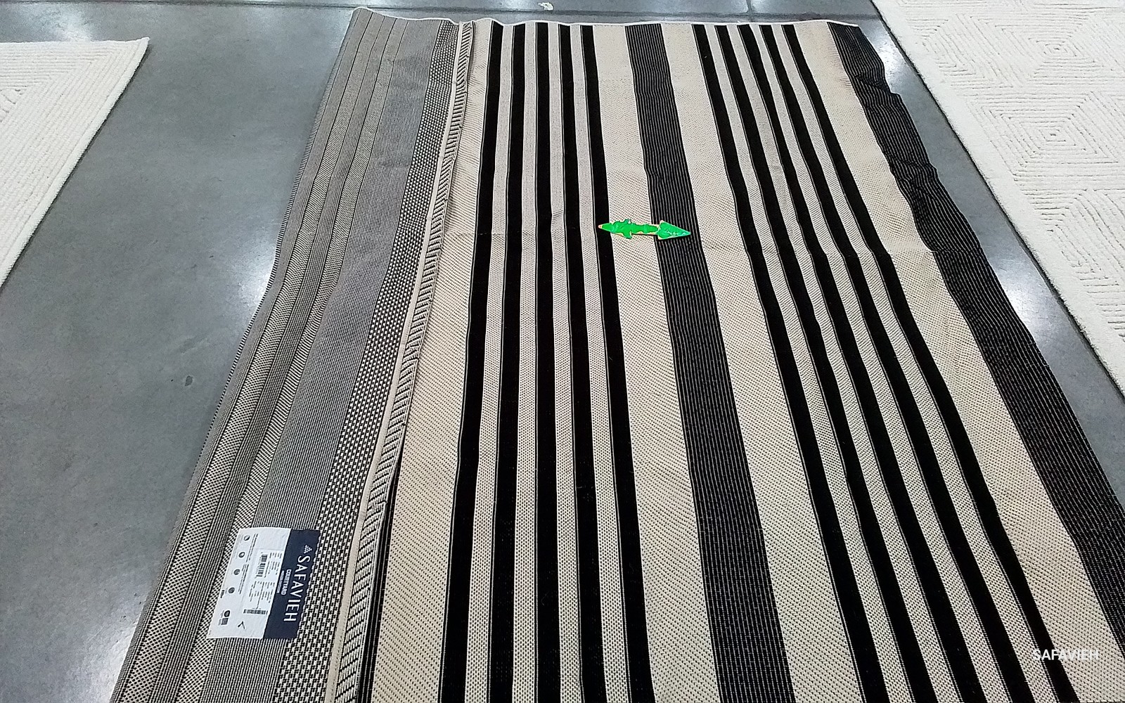 BLACK / BONE 6′-7″ x 6′-7″ Damaged Rug, Reduced Price 1172803111 CY6062-216-7SQ