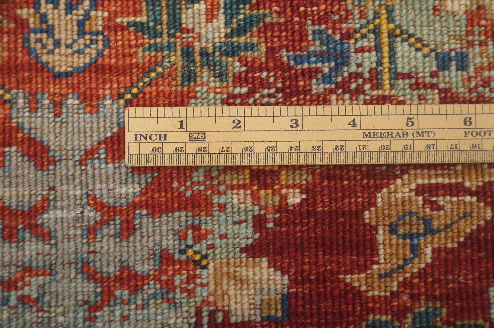 3 x 6 ft Red Bidjar Modern Oriental Afghan Hand Knotted Transitional Area Rug