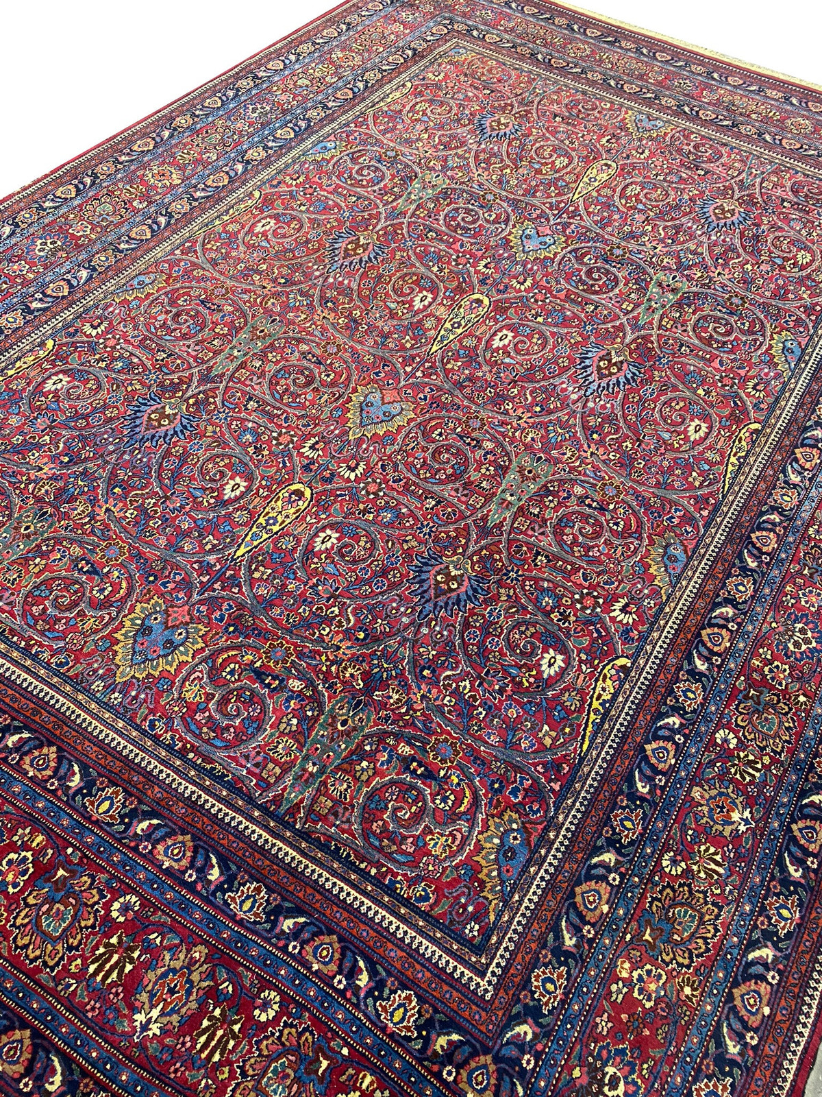12×19 Antique Perrsian Khorasan Saber Large Rug SIGNED #F-6620