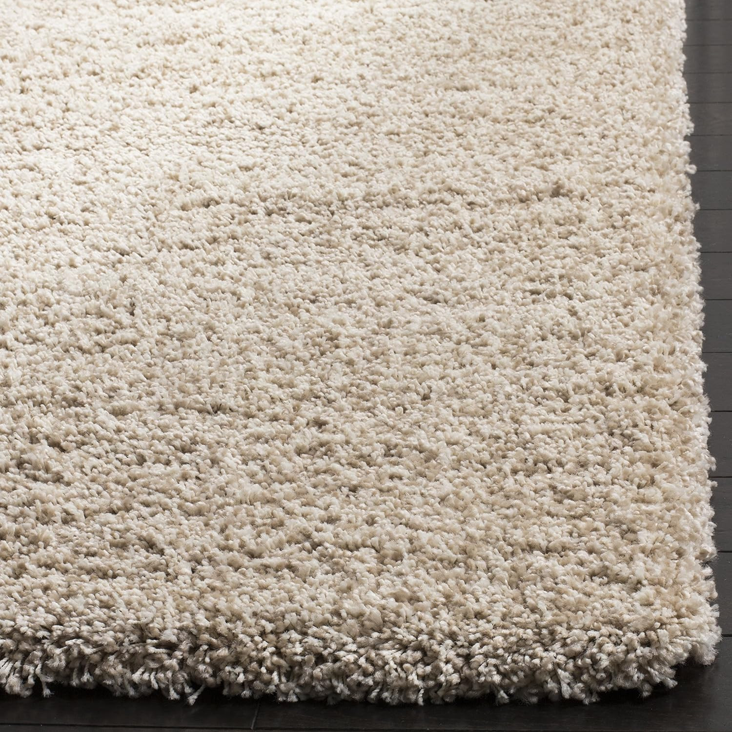 California Shag Collection Area Rug – 5’3″ X 7’6″, Beige, Non-Shedding & Easy Ca