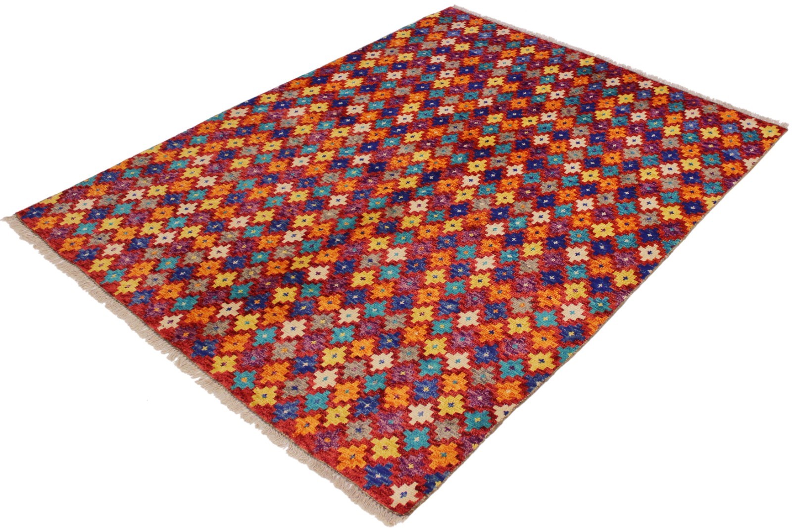 Shabby Chic Balochi Hand Knotted Wool Rug – 5’1” x 6’7”