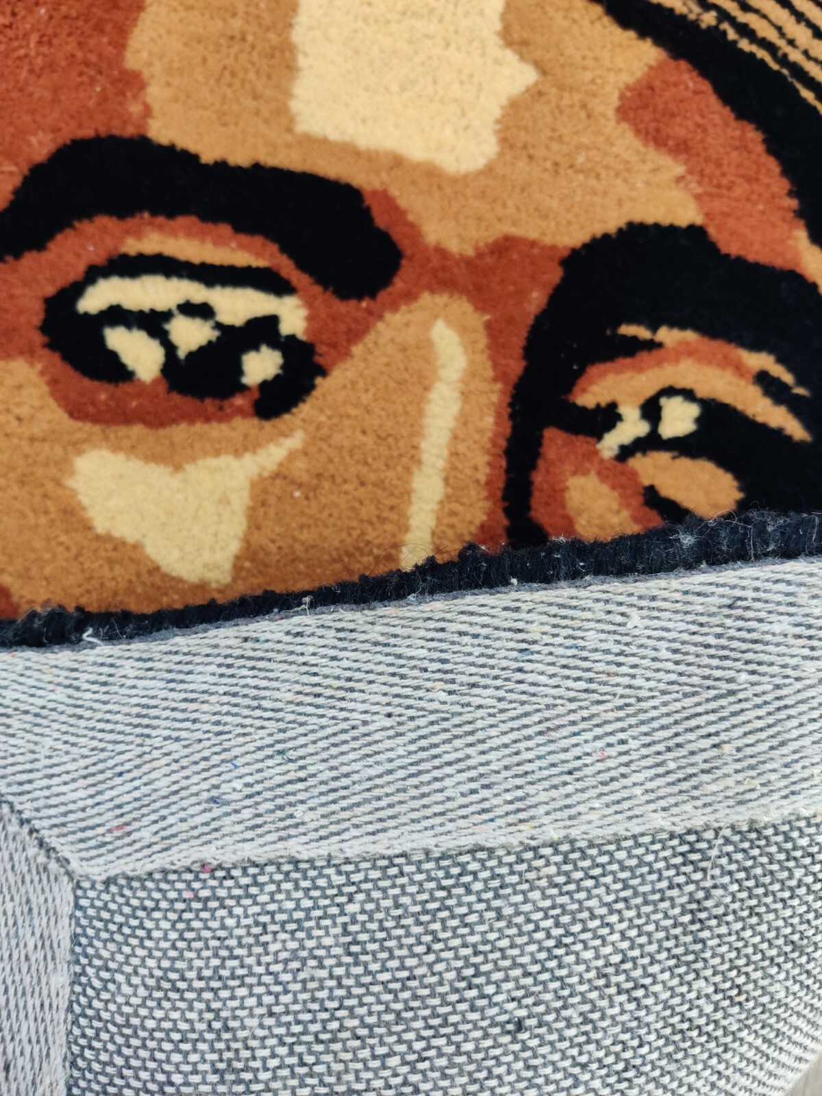 Handmade Tufted Rug for Kids Teens 100% Wool Tupac Shakur 2Pac 2 x 3 ft