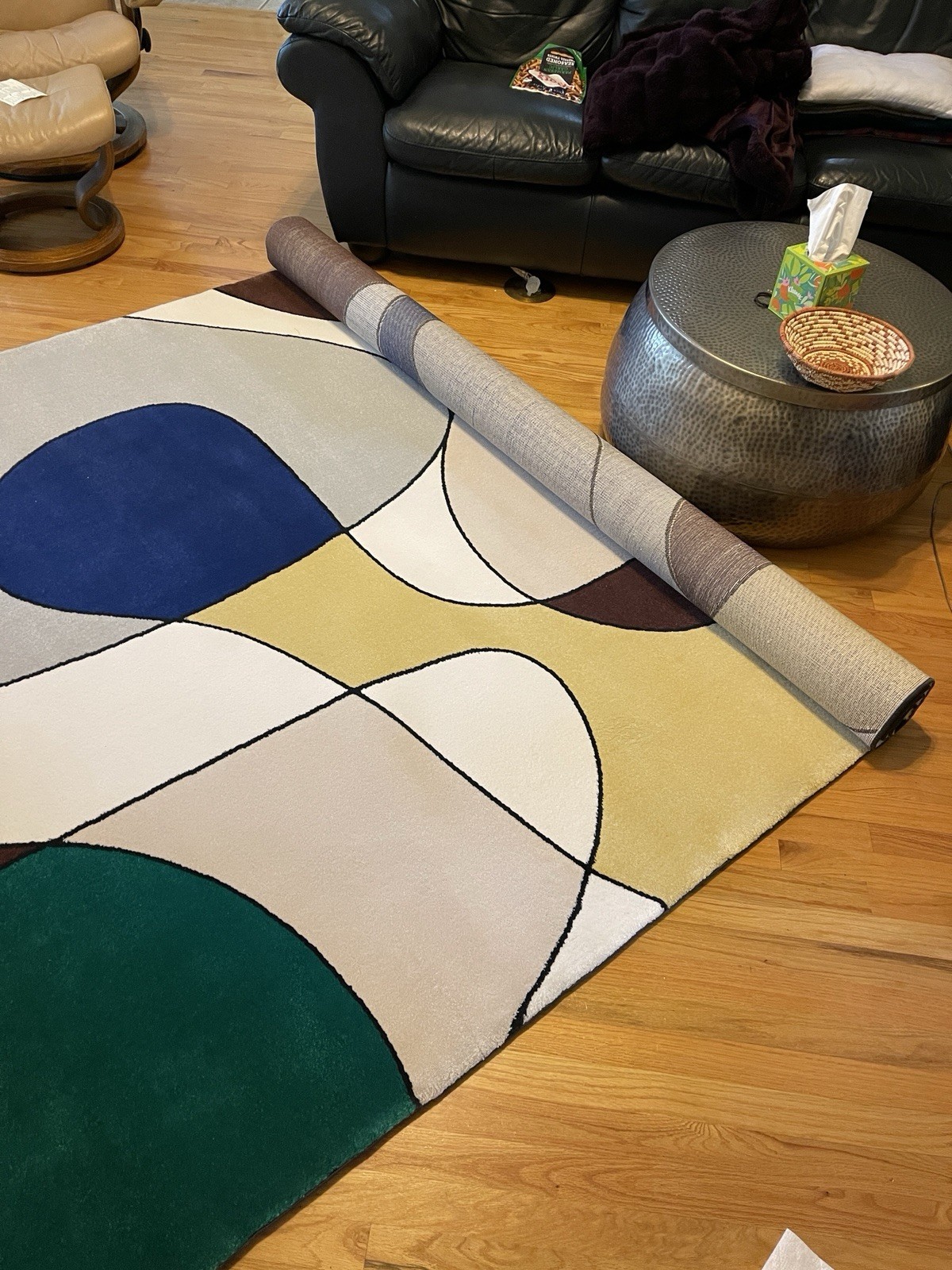 IKEA JORID Belgium 2017 NLA Low Pile Med Size Area Rug Retro Pattern Never Used