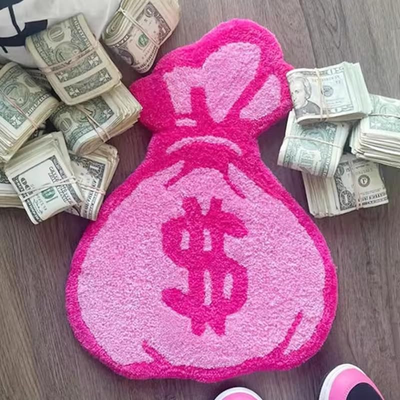 Purse Rugs Tufted Material Cartoon Carpet Anime Home Soft Fur Rugs Bedroom Livin