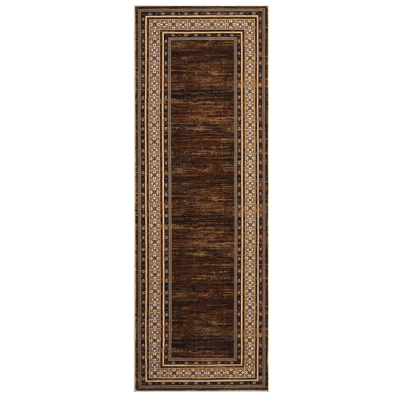 Modern Washable Runner Rug 2X6ft Non Slip Bordered Solid Area Rugs for Bedroom