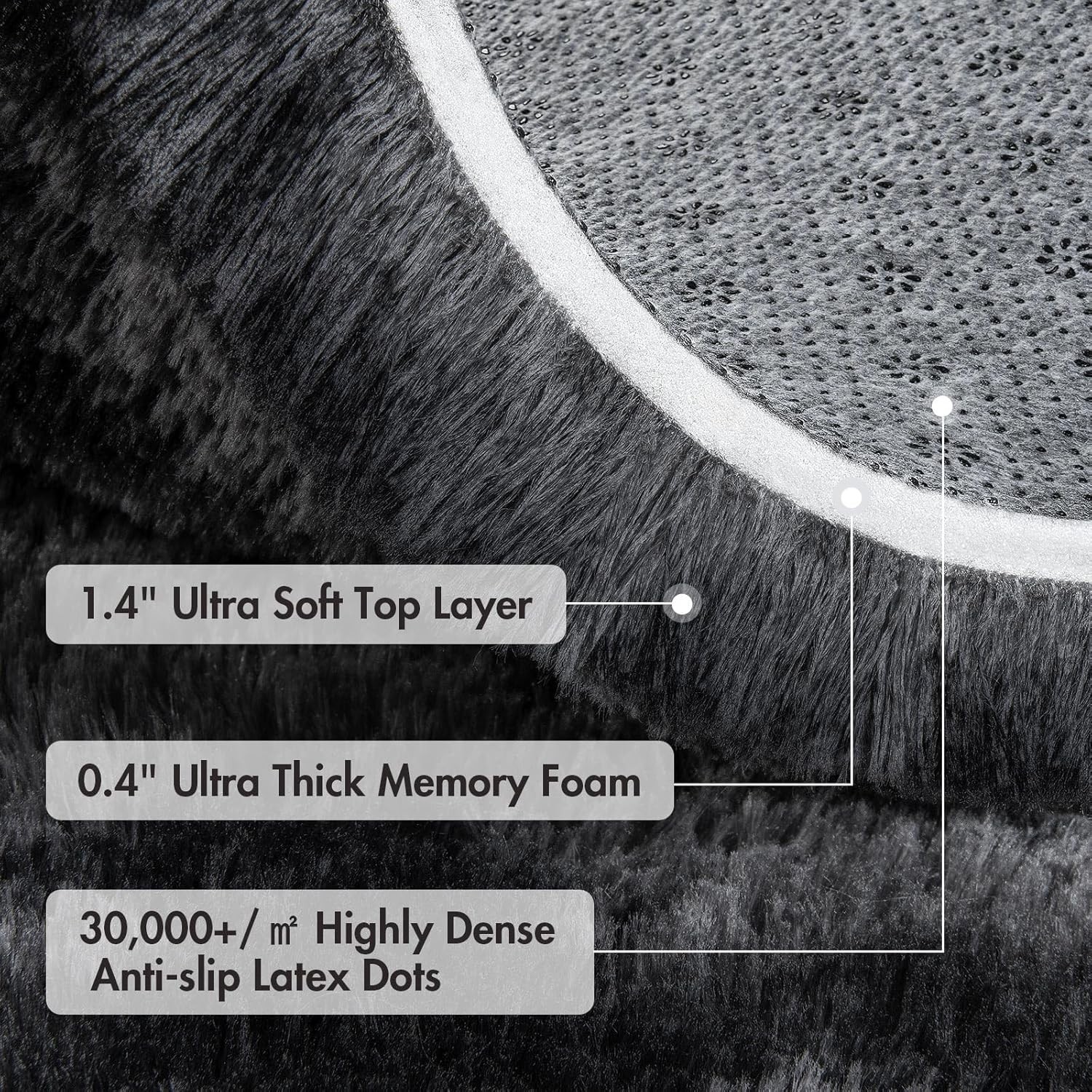 Shag Rugs for Living Room Decor, Tie-Dyed Ultra Soft Fluffy