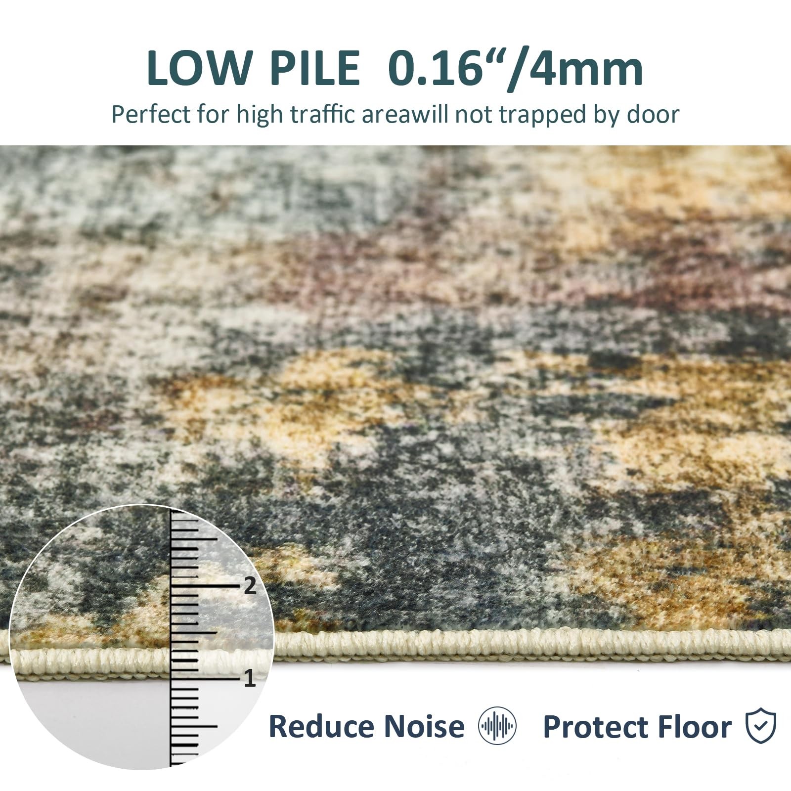 6X9 Area Rugs Washable Foldable Stain Resistant Large Living Room Office Vint…