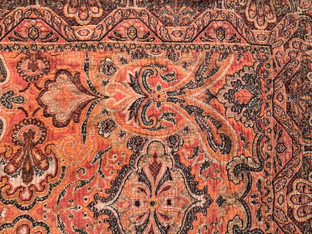 Vintage Paisley Shawl, 100 % Pure Woolen Scarf, Woolen shawl,Women Shawl 4×5 ft