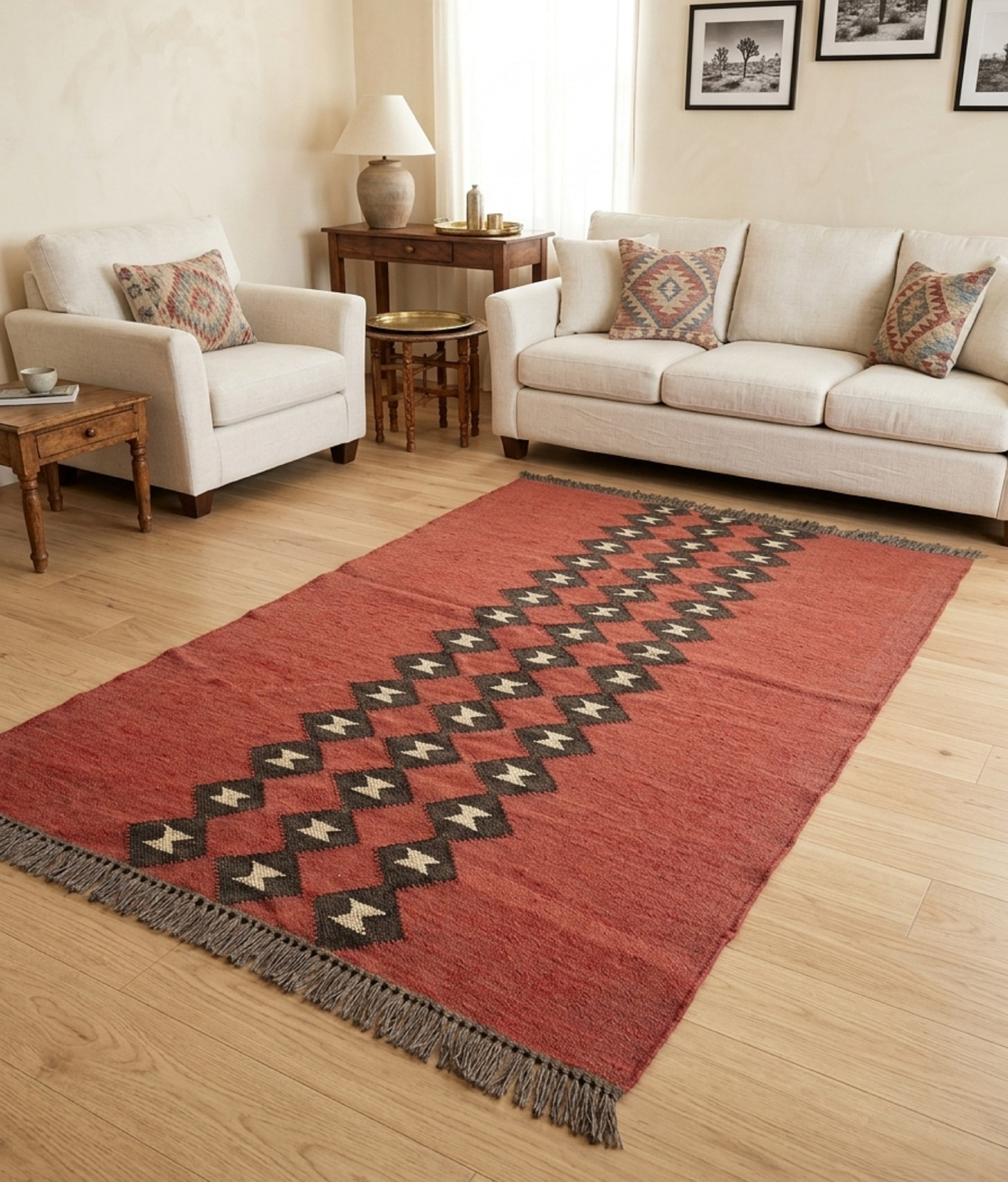 Wool Jute Vintage Kilim Rug moroccan navajo rug tribal southwestern kilim rug