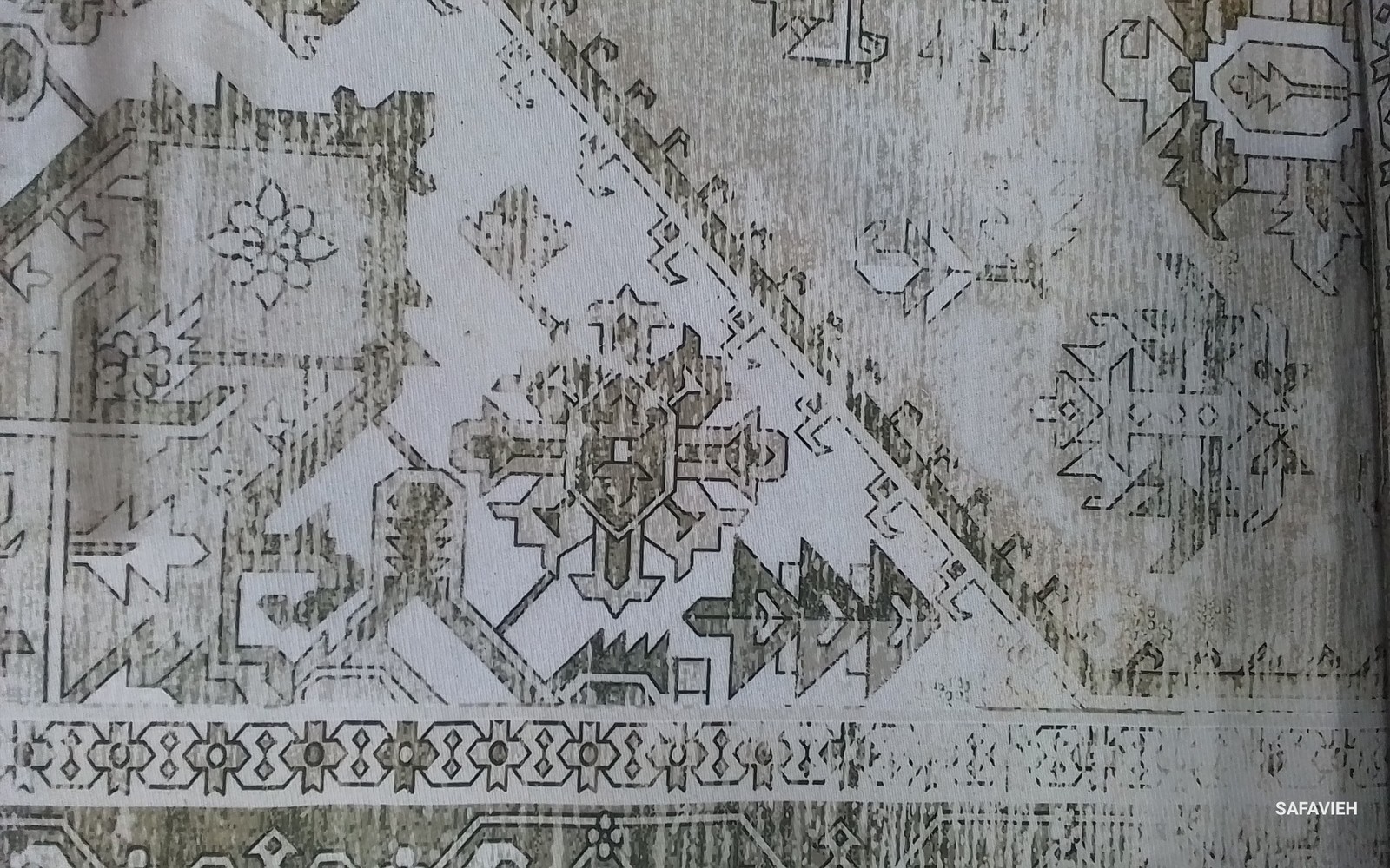 BEIGE / GREY 8′-0″ x 8′-0″ Stained Rug, Reduced Price 1172804998 TSN102B-8SQ