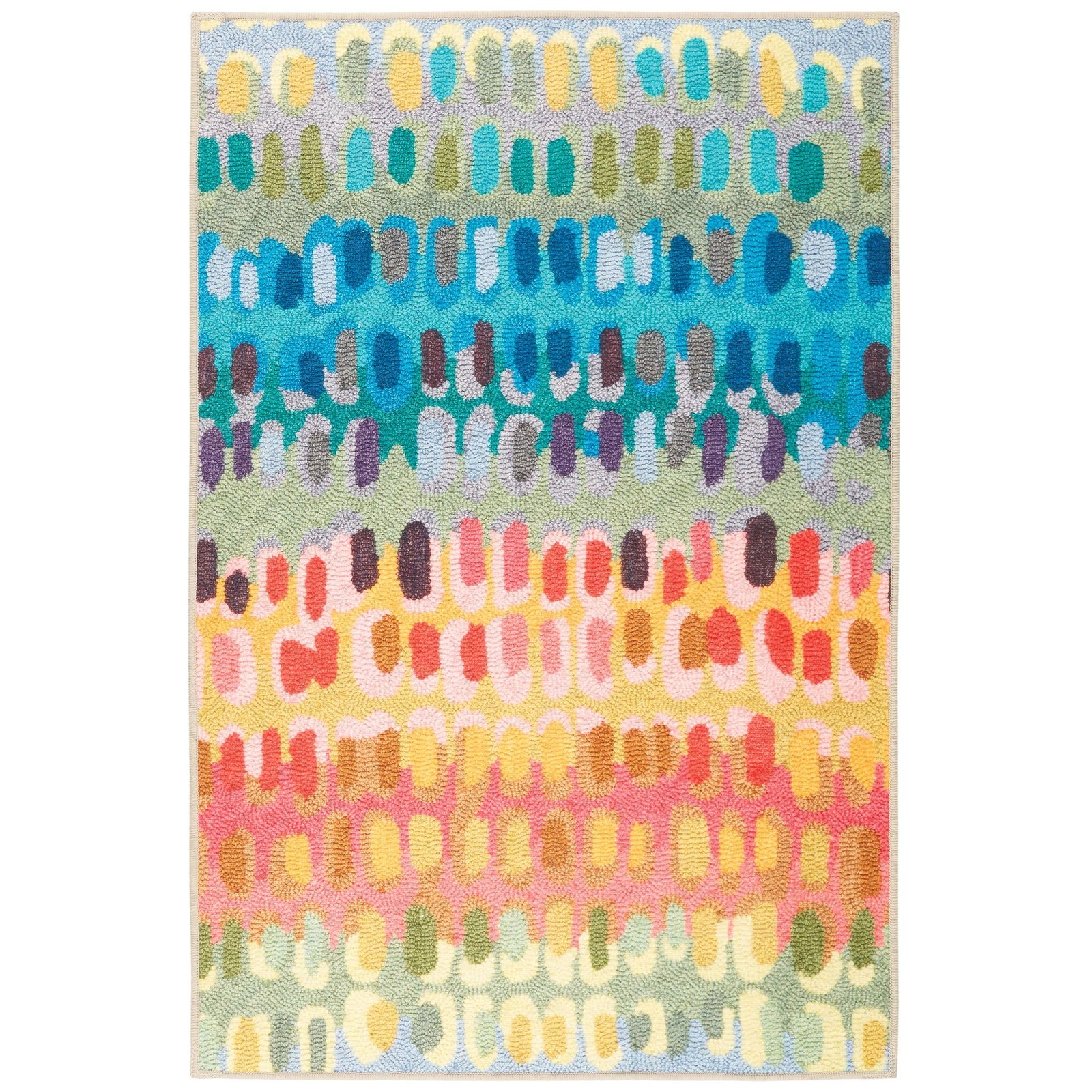 Dash & Albert Paint Chip 4’x6′ Multicolor Geometric Machine Washable Area Rug