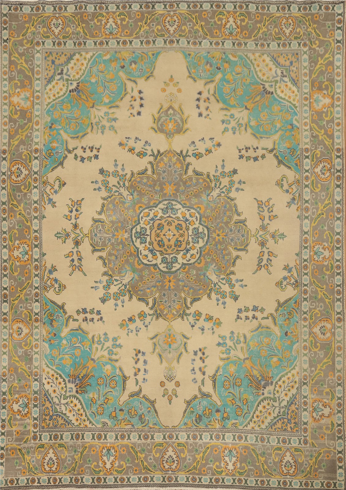 Vintage Wool Traditional Living Room Area Rug 10×12 ft Hand-knotted Old Carpet