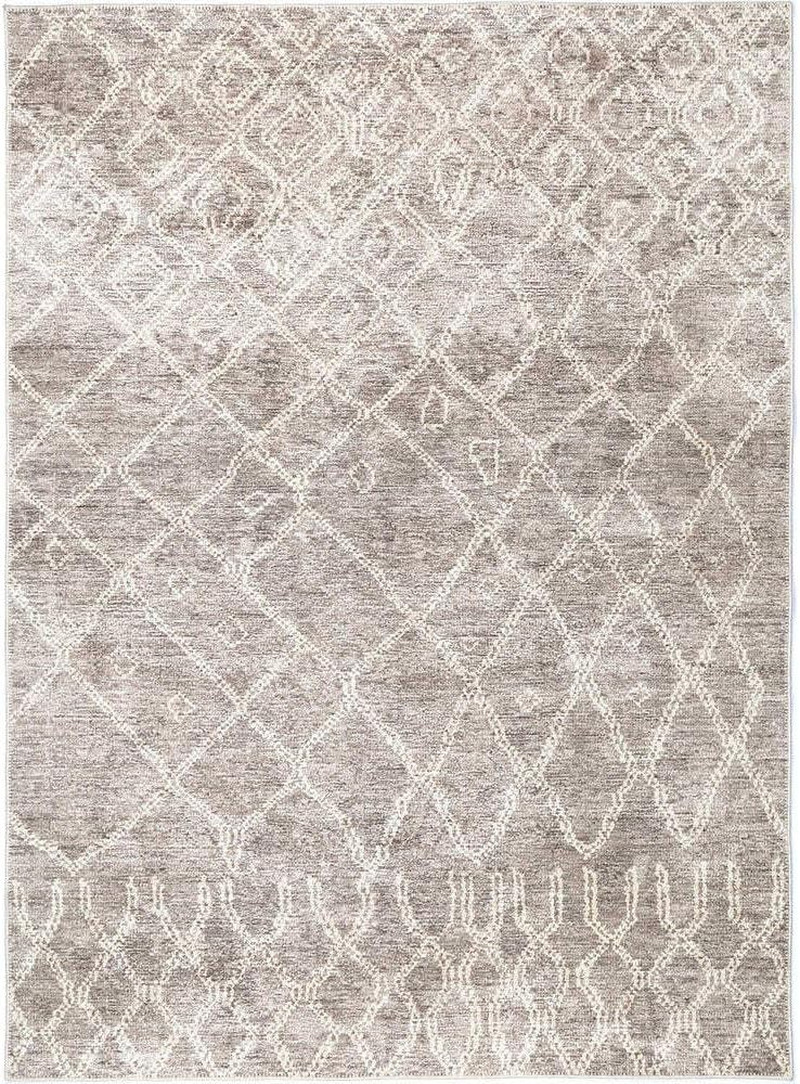 Nordic Nahla Beige Rug Wipe Clean Machine Washable Pet Friendly Rug Bedroom Rug,