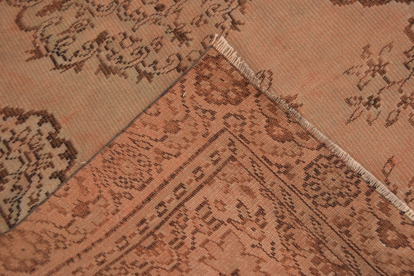 Vintage Rug, 5,1×8,5 ft Large Rug, Brown Oriental Wool Turkish Rug