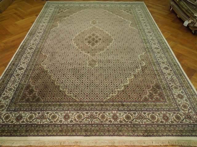 8×11′ Tabriiz Mahii India Handmade Wool & Silk Rug #PIX- 16778A