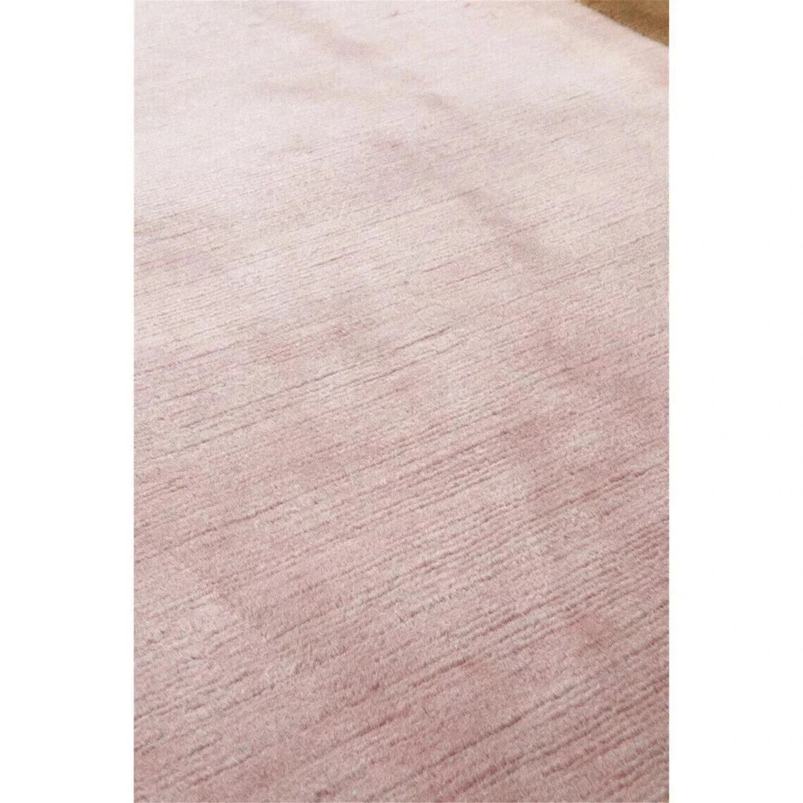 Handmade Design Rug Hand Tufted Wool & Viscose Brown/Light Pink Area Rug