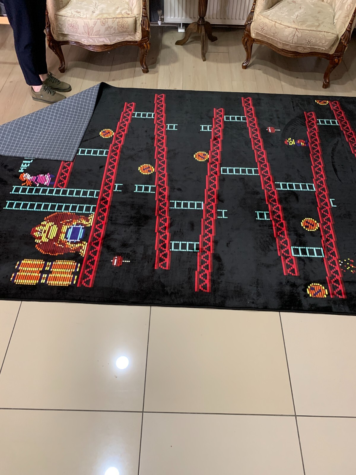 Game room rug, 80s retro rug, 80s video game rug, 80s rug, gamer rug
