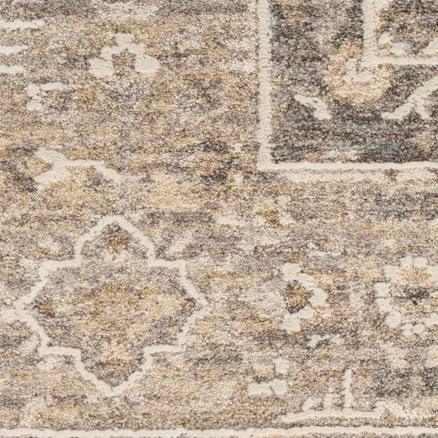 Home Harbor Grey 9’6″ X 13’2″ Area Rug – Easy Clean, Non Shedding, Bed Room, Liv