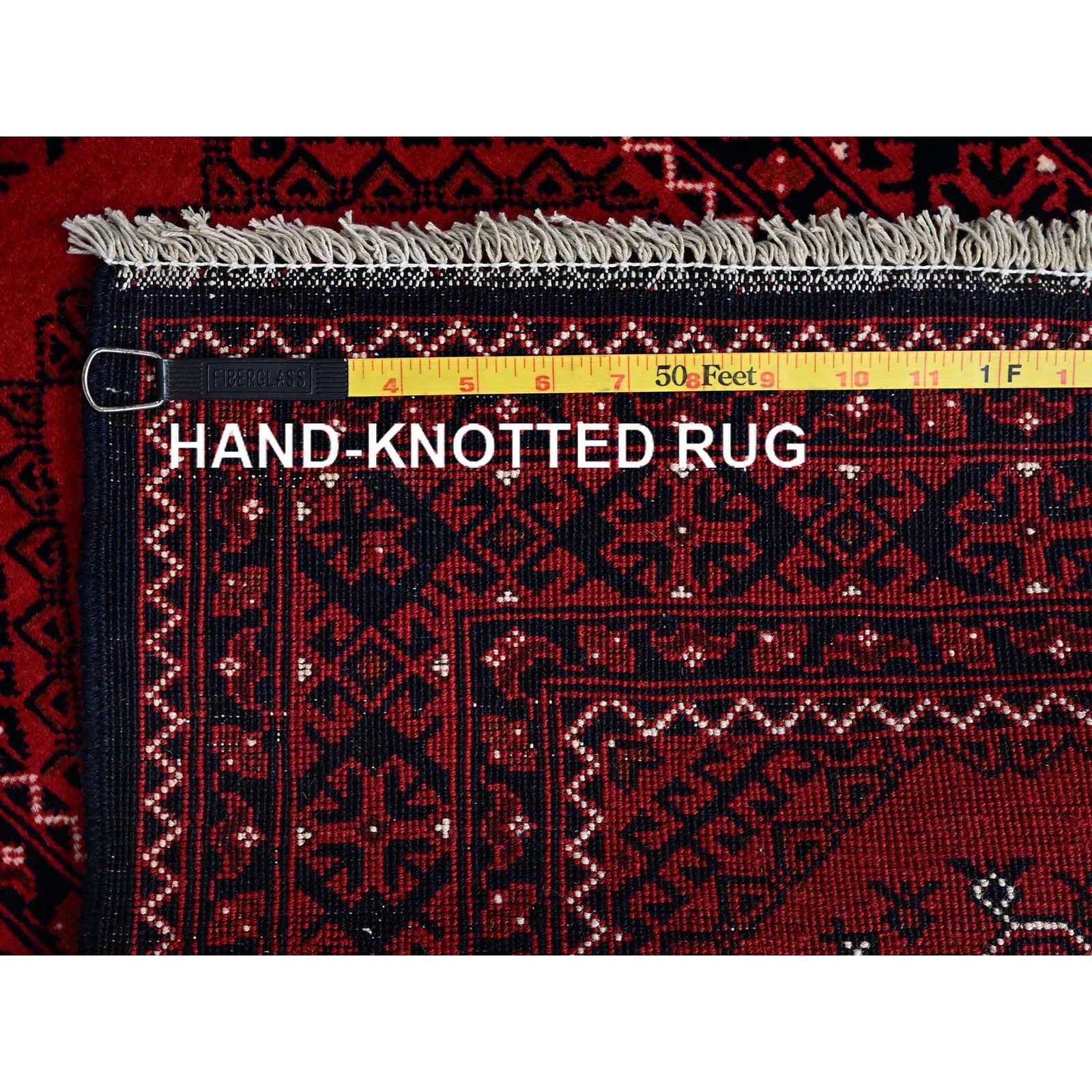 2’2″x3’10” Red Afghan Khamyab Flower Motifs Hand Knotted Soft Wool Mat Rug R718