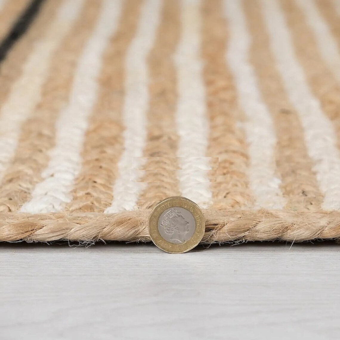 Rug Jute Carpet Square 100% Natural Jute Hand Braided Carpet Farmhouse Jute Mat