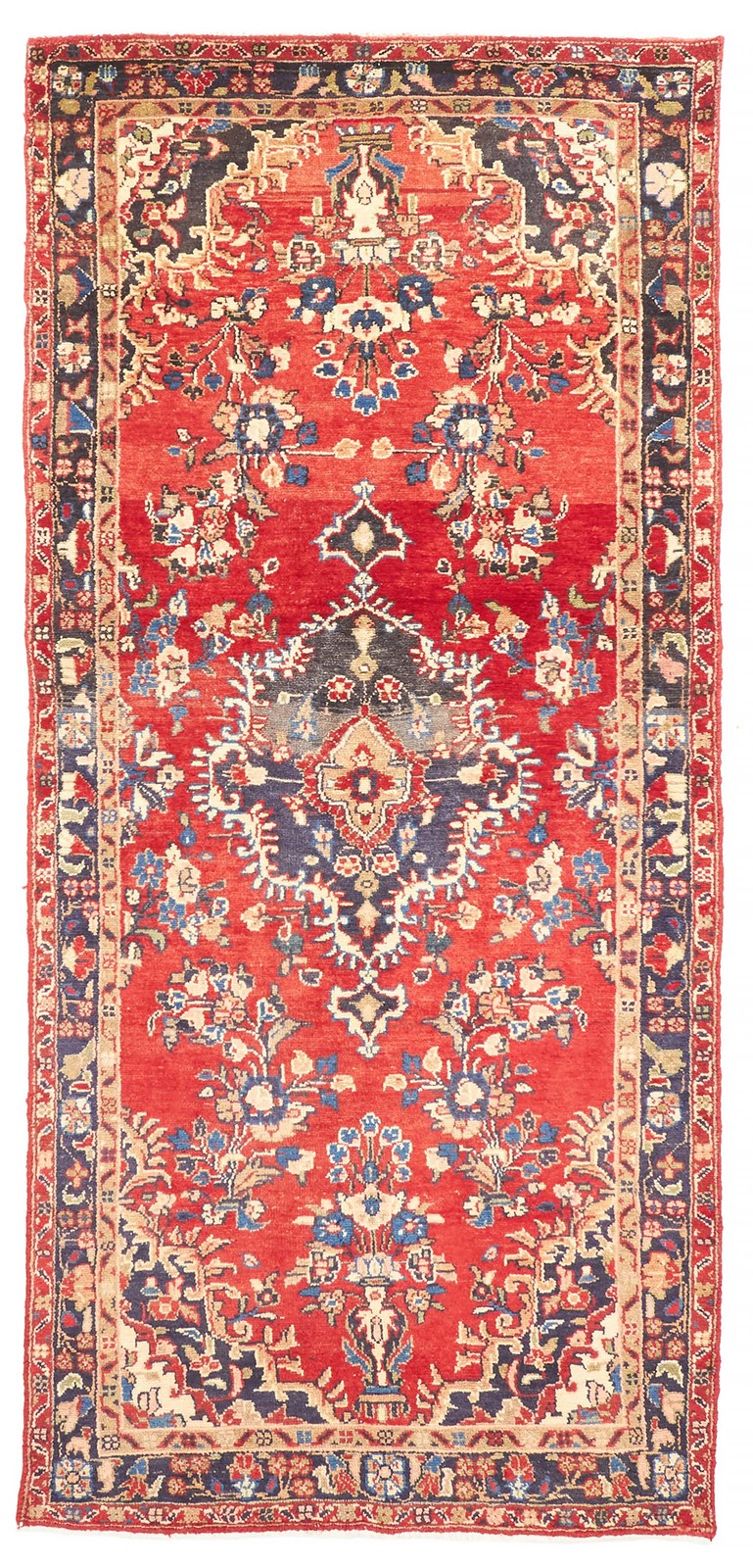 3’7″ x 7’8″ Vintage Hand-knotted Runner Rug Traditional Oriental Wool Carpet