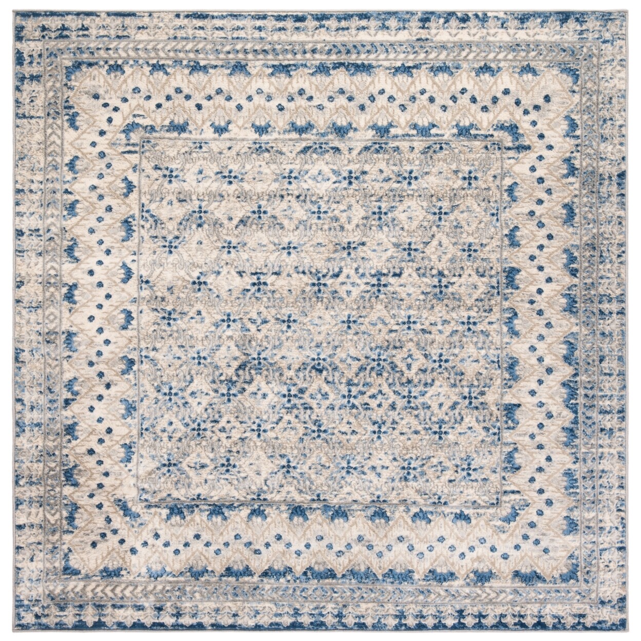 SAFAVIEH Brentwood BNT899G Light Grey / Blue Rug