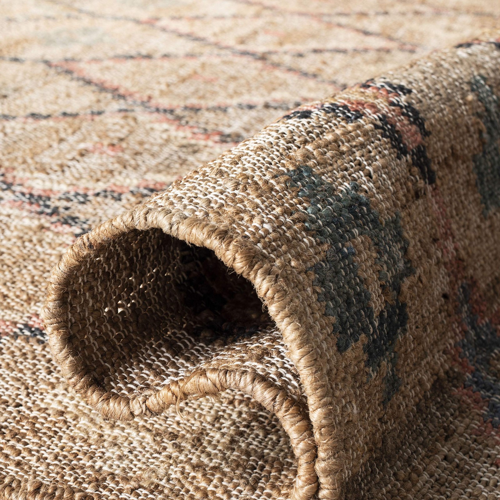 Kilim Collection Accent Rug – 2′ x 3′, Natural & Blue, Handmade Moroccan Boho…