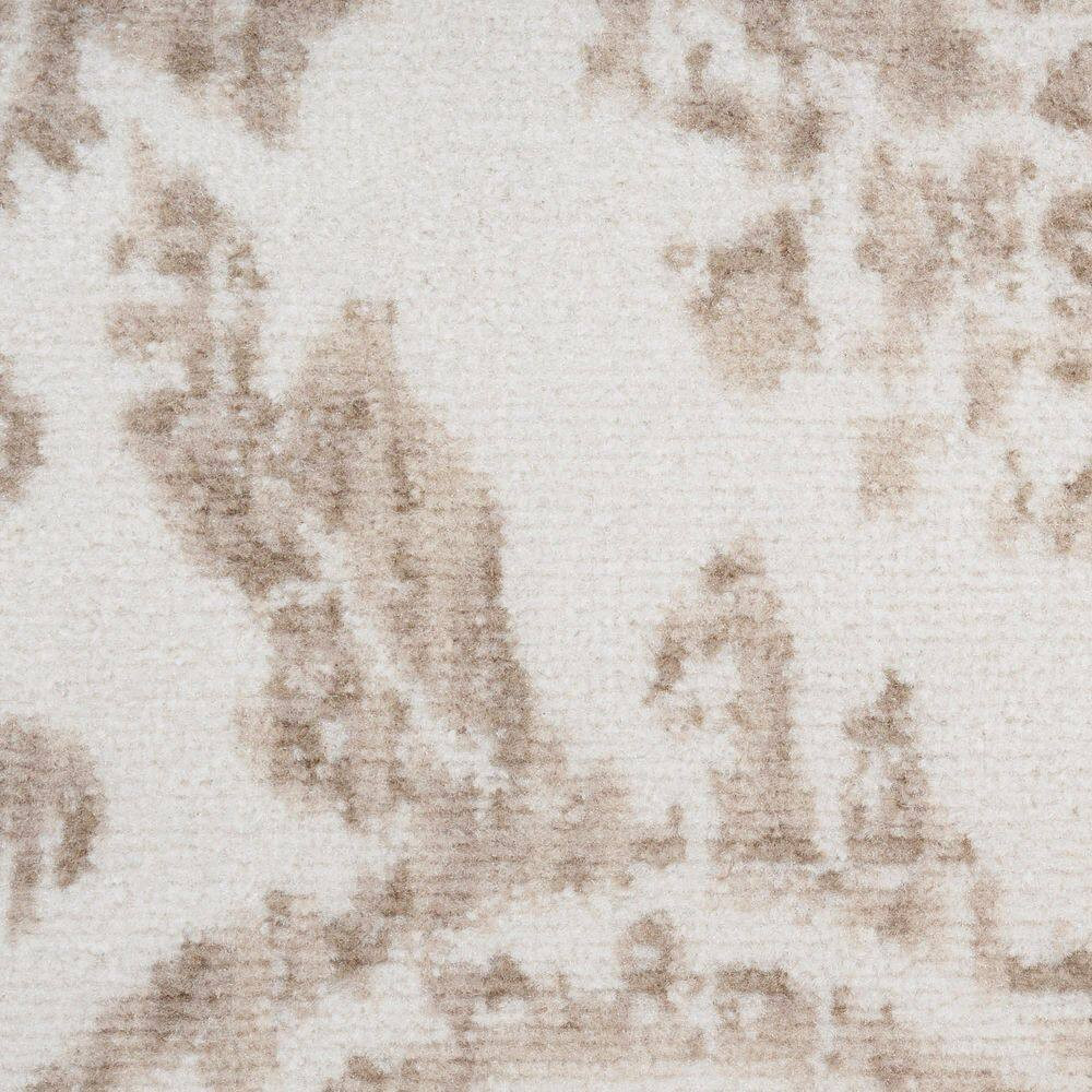 Jubilant Ivory Beige 10 Ft. X 14 Ft. Damask Transitional Area Rug