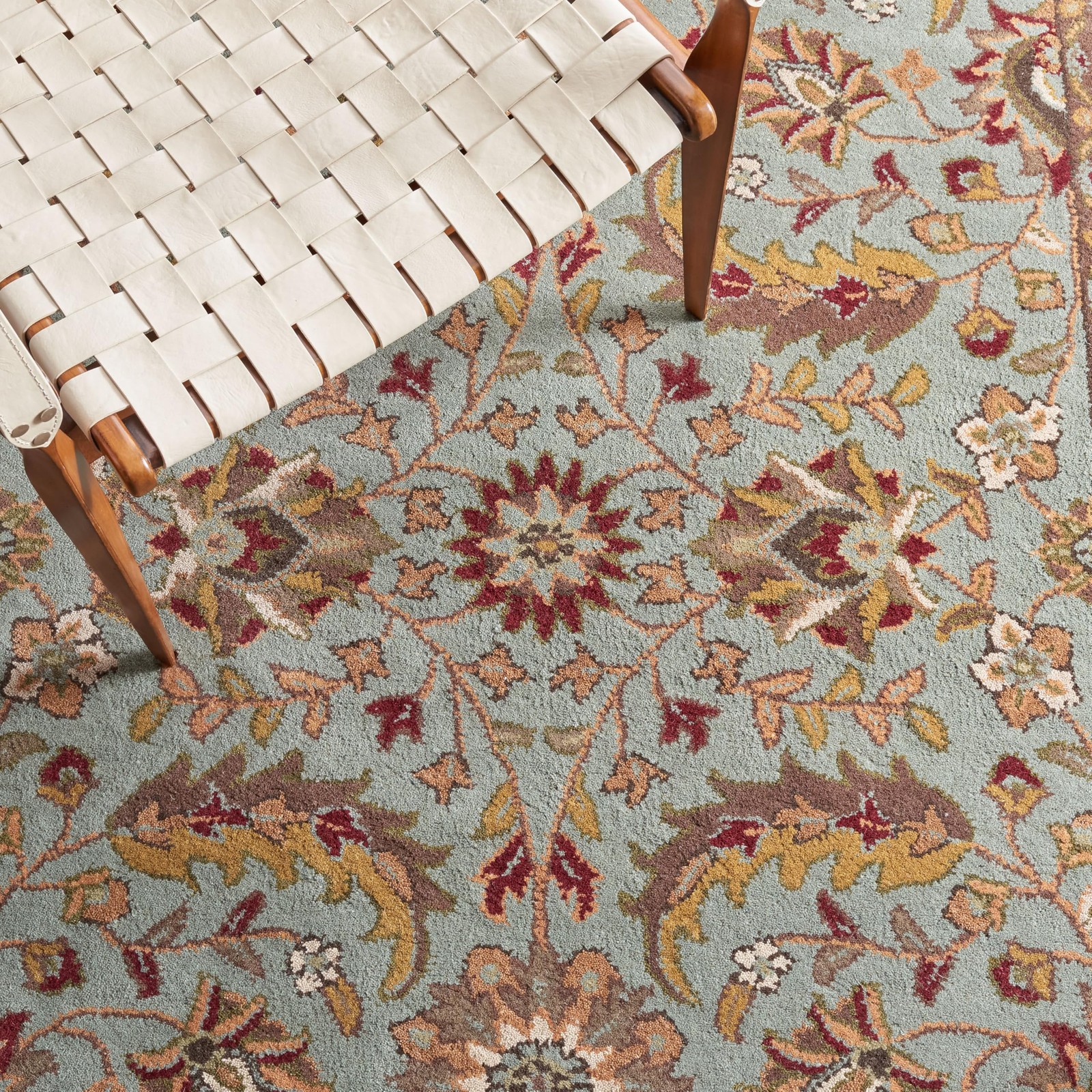 Heritage Collection Accent Rug – 2′ x 3′, Blue & Brown, Handmade Traditional …