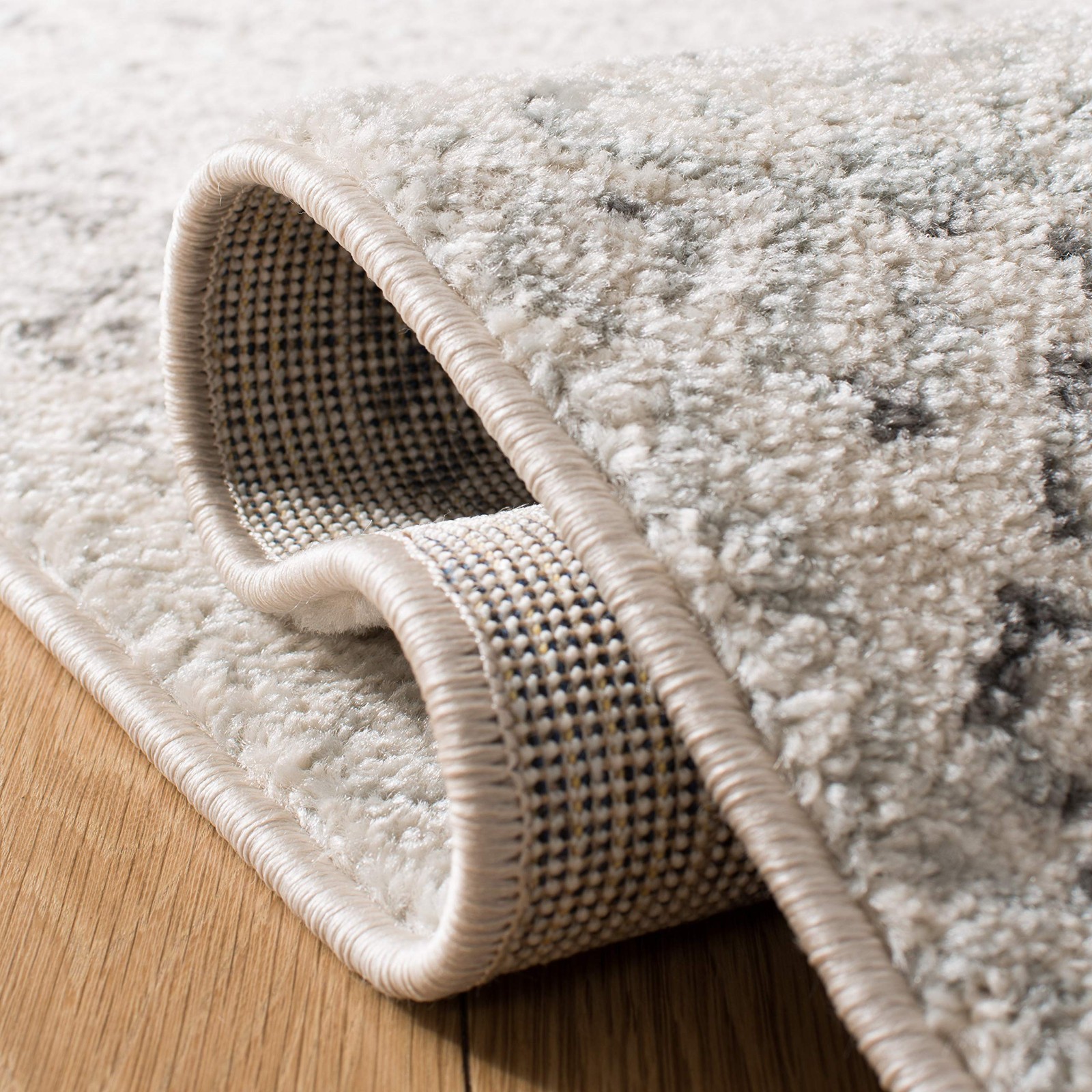 Moroccan Boho Runner Rug 2′ x 15′ – Ivory & Grey, Non-Shedding, Easy Clean, Idea
