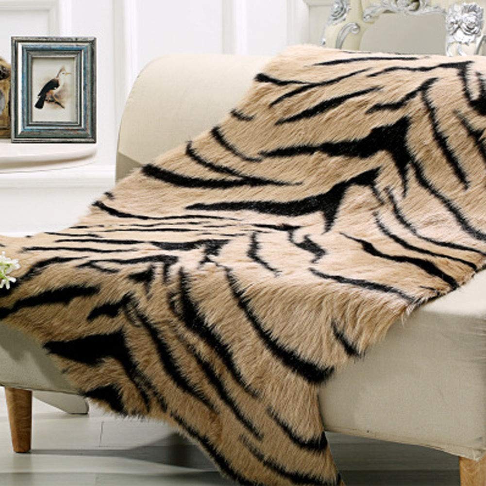 NA Tiger Rug 3.5X2.5 Feet Animal Printed Faux Area Rug Skin Fur Luxury Soft