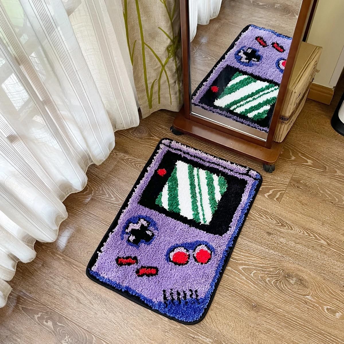 Purple Games Console Tufted Rug Funny Childhood Memories Rug Cute Flocking Ca…