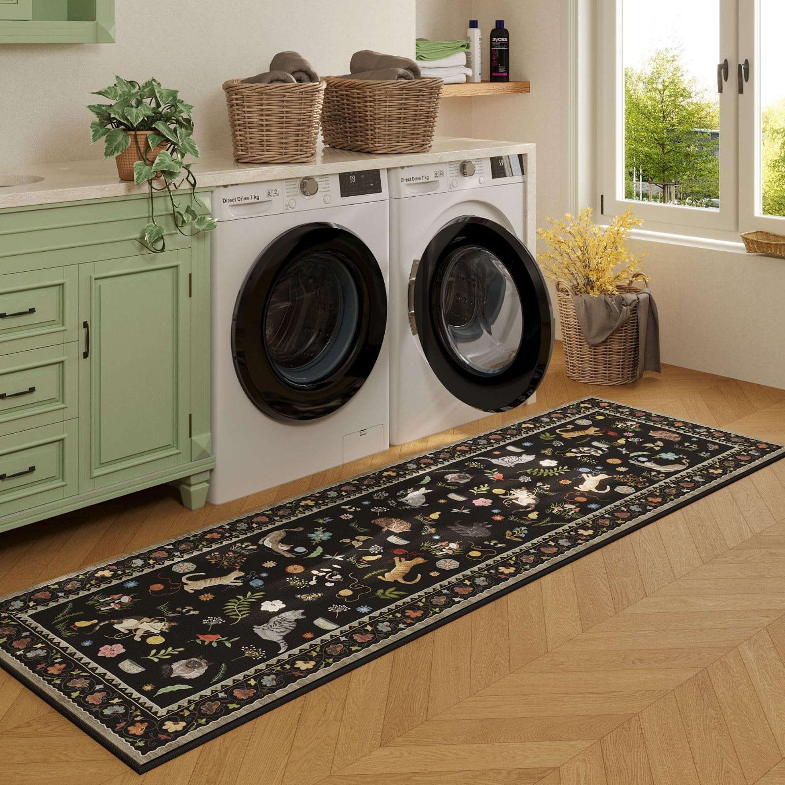 Runner Rug for Kitchen Non Slip 2’x6′ Washable Rugs with Rubber Backing Soft