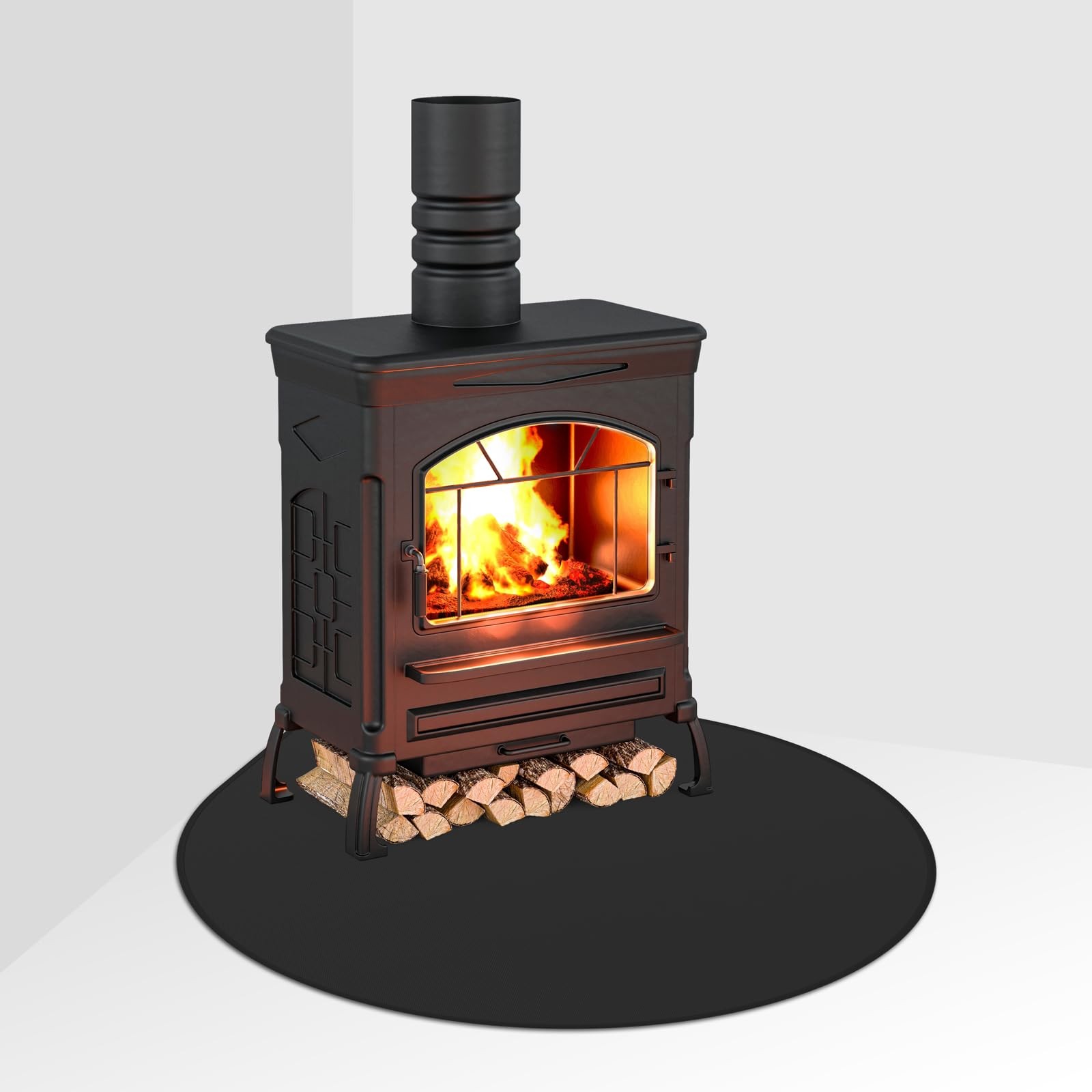 FLASLD Wood Burning Stove Pad Fire Pit Mat Under Grill Fireproof Corner