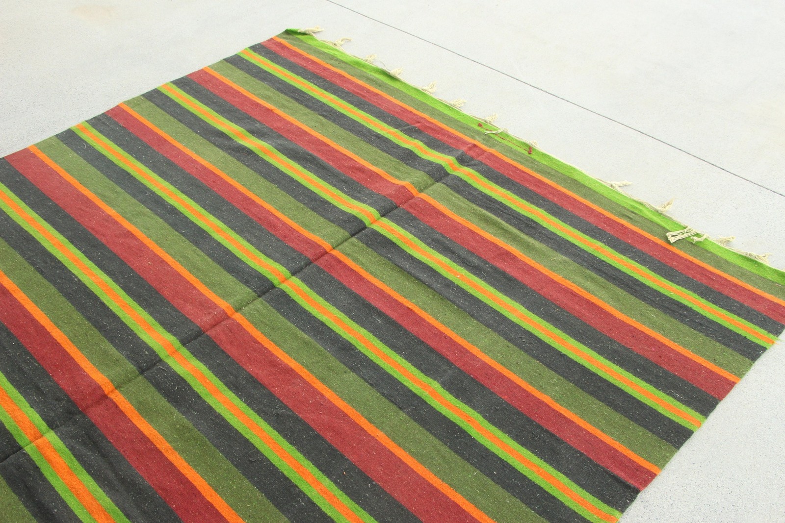 5,8×9,2 ft Vintage Turkish Rug, Large Rug, Green Red Oriental Wool Rug