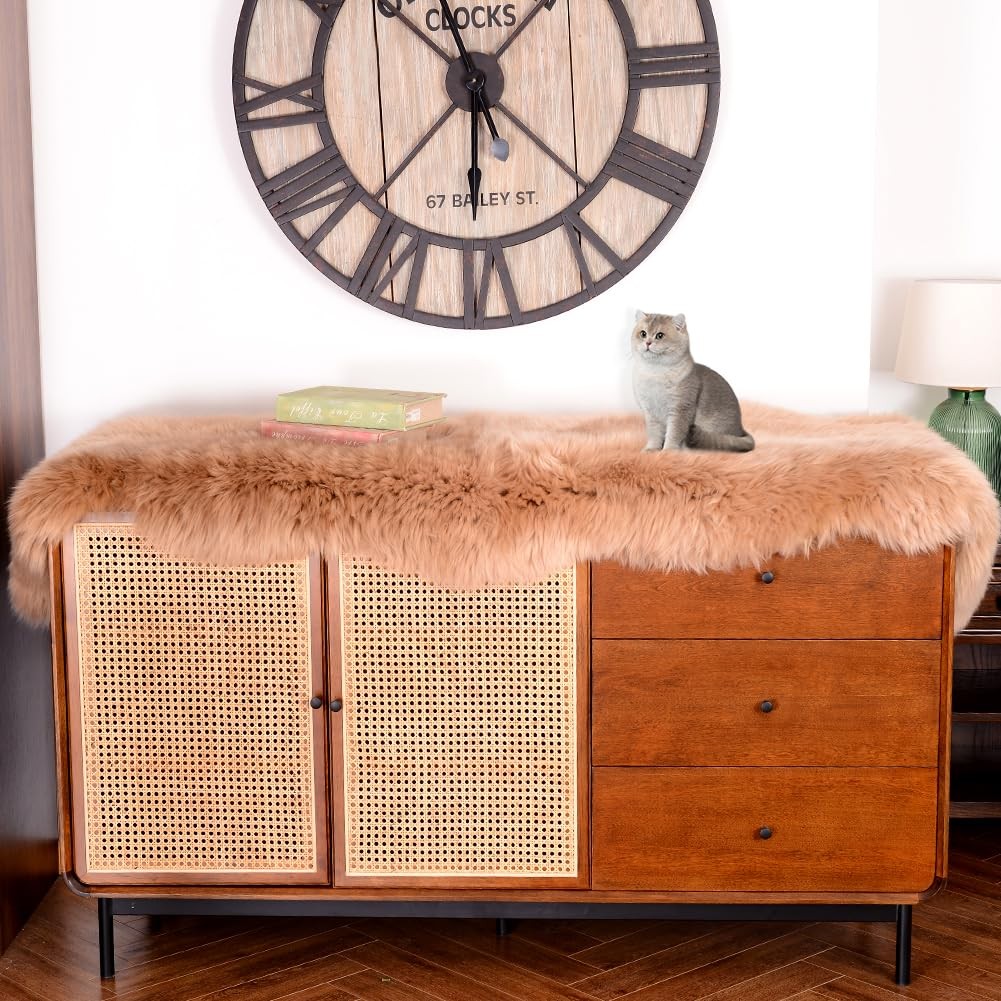 Premium Genuine Fur Sheepskin Rug Real Australia Sheepskin Natural Luxury Fluffy