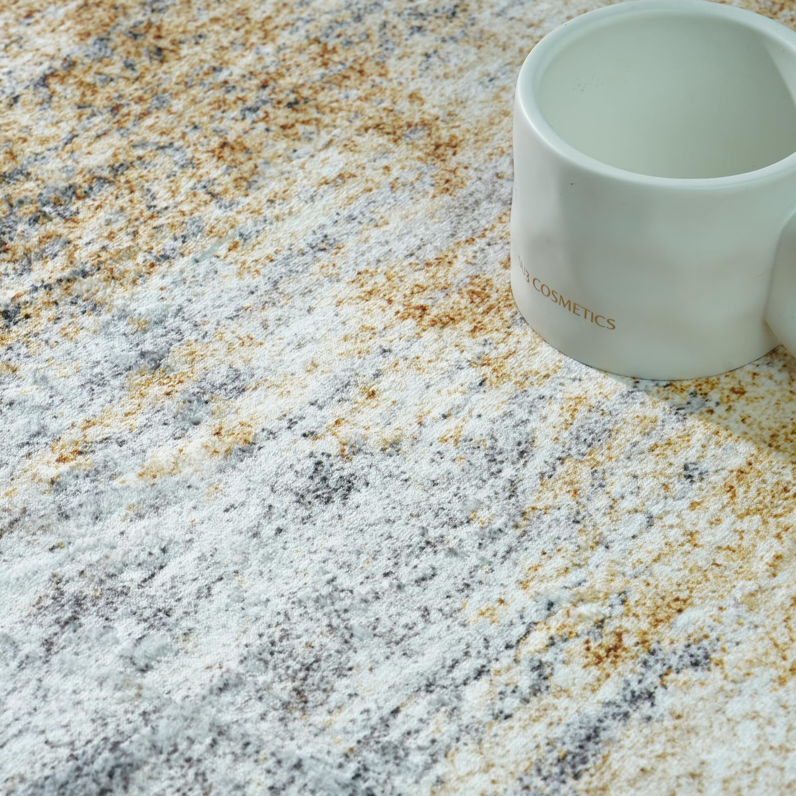 EISUROM 3×14 Runner Rug Brown Beige Washable Non-Slip Low-Pile Area Rug
